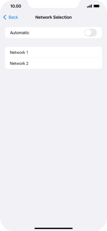If you turn off the function, press the required network.
