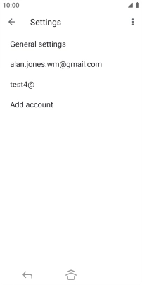 Press the required email account.