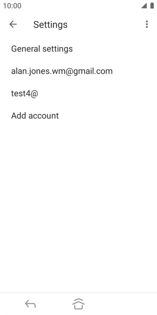 Press the required email account.