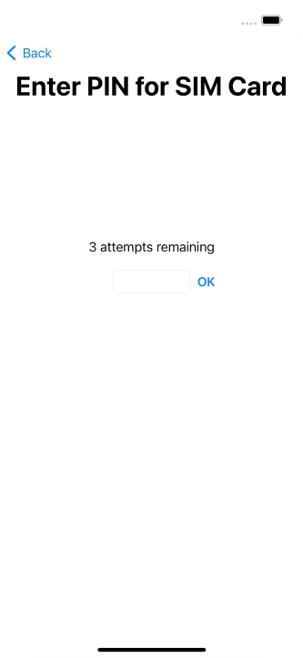 If your SIM is locked, key in your PIN and press OK.