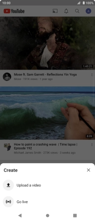 Press Upload a video.