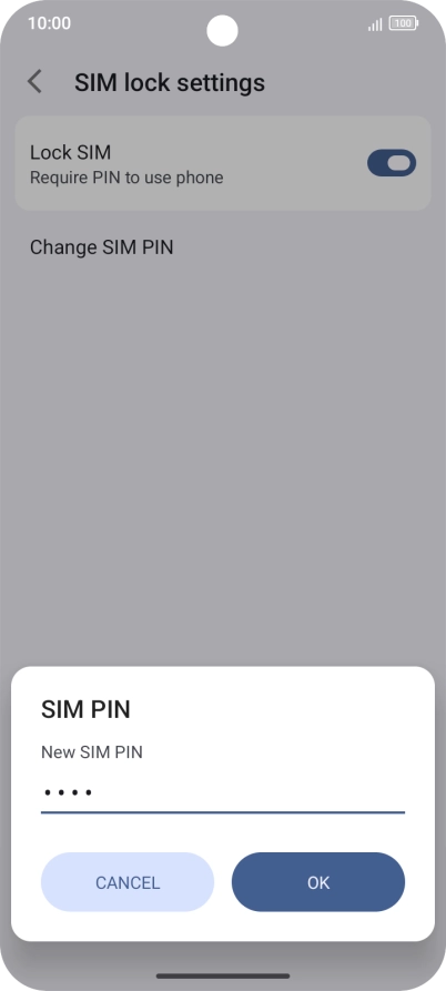 Key in a new four-digit PIN and press OK.
