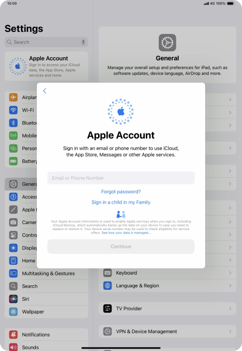 Press Email or Phone Number and key in the username for your Apple ID.