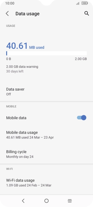 Press Data saver.