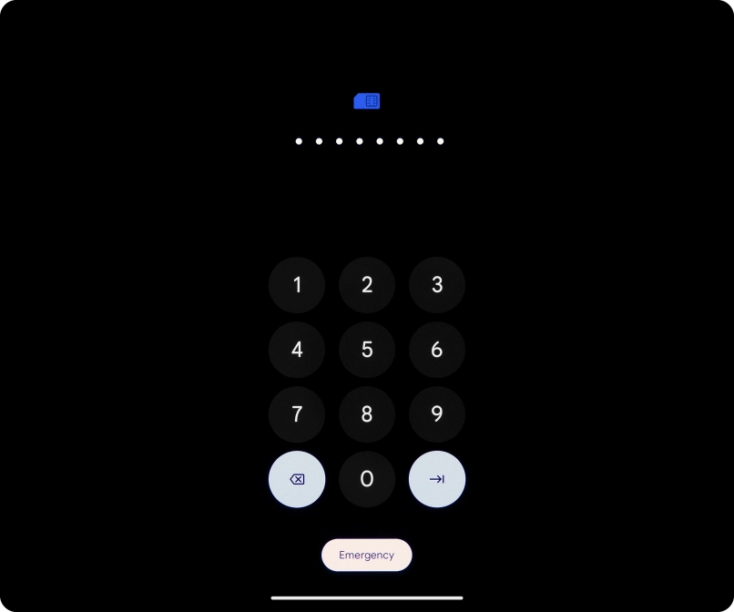 Key in the PUK and press arrow right.