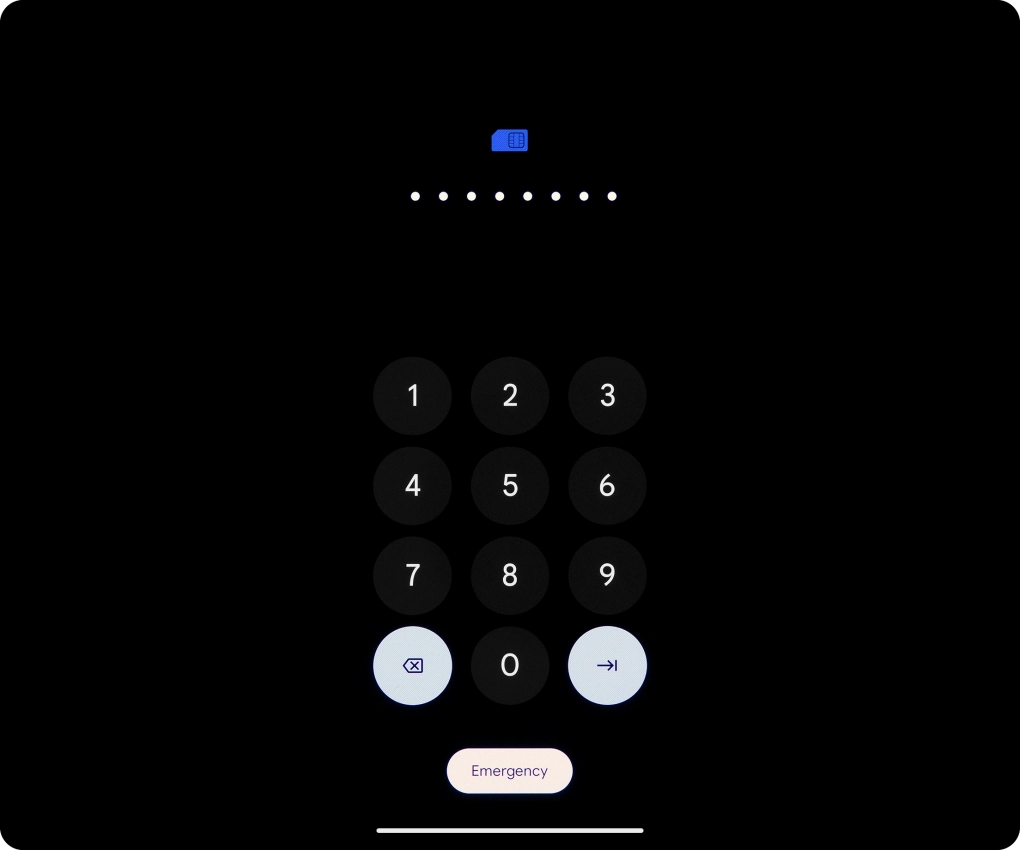 Key in the PUK and press arrow right.