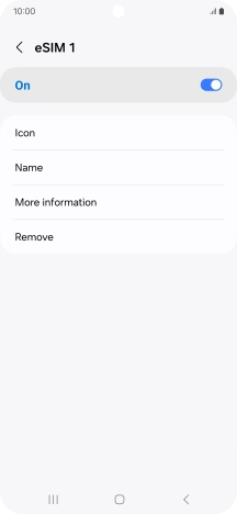 Press Remove and follow the instructions on the screen to delete your eSIM.