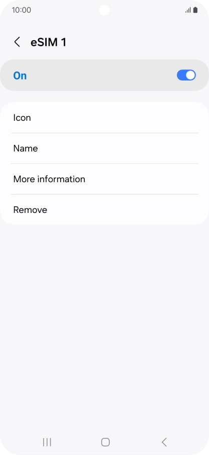Press Remove and follow the instructions on the screen to delete your eSIM.