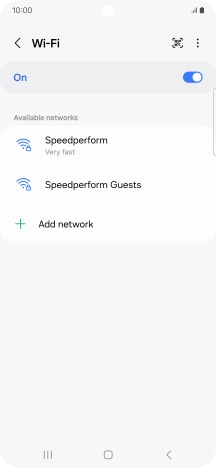 Press the menu icon.