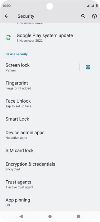 Press Screen lock and key in the current phone lock code.
