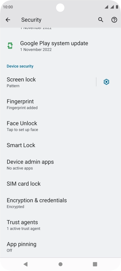 Press Screen lock and key in the current phone lock code.