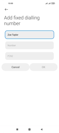 Press Number and key in the required phone number.