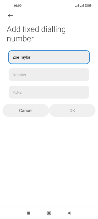 Press Number and key in the required phone number.