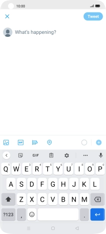 Press the text input field.