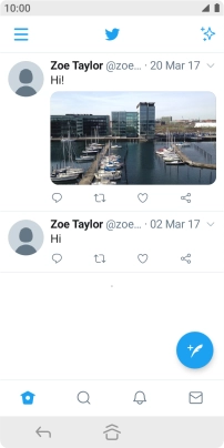 Press the new tweet icon.