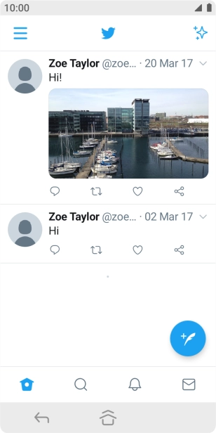 Press the new tweet icon.