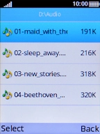 Select the required message tones to hear them.