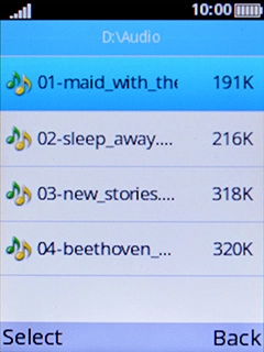 Select the required message tones to hear them.