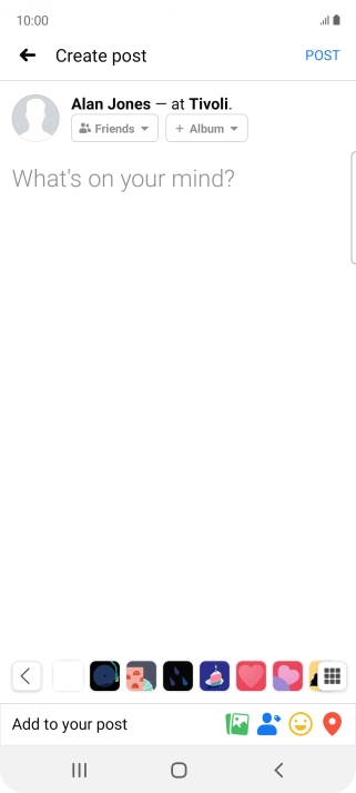 Press the text input field.