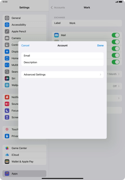 Press Advanced Settings.
