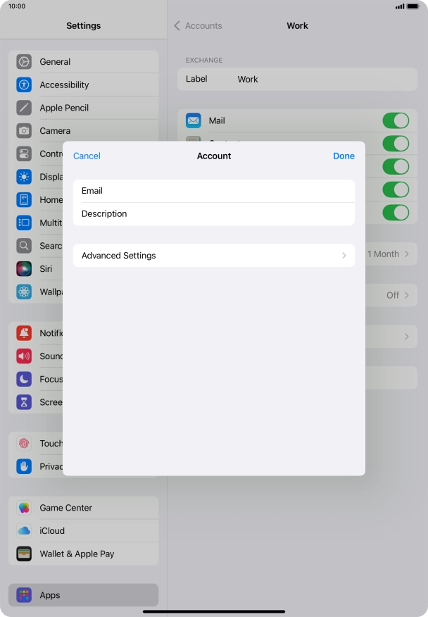 Press Advanced Settings.