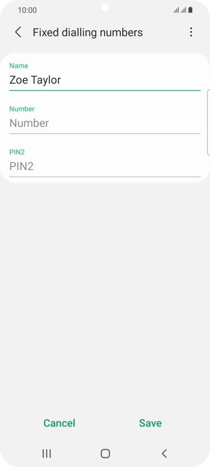 Press Number and key in the required phone number.