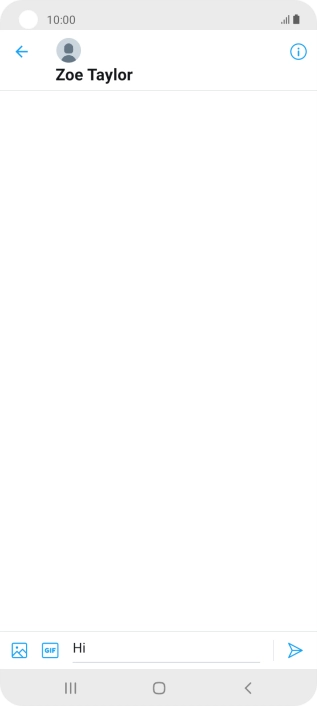 Write the required message and press the send icon.