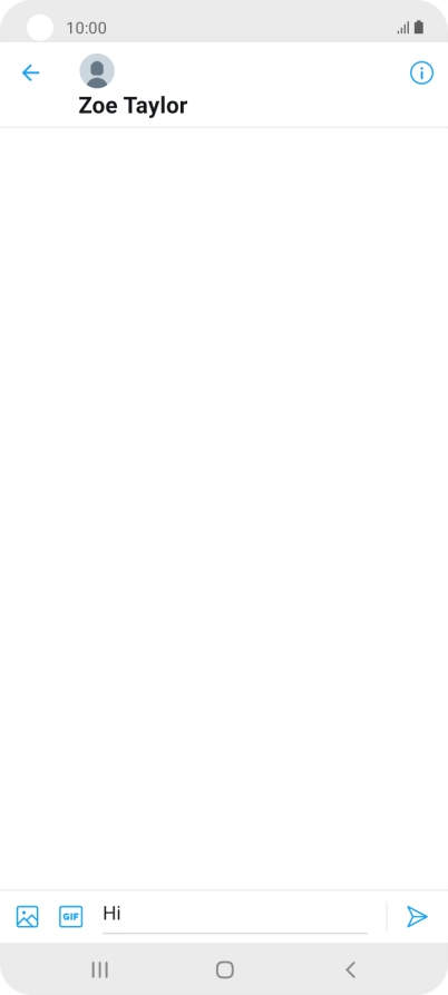 Write the required message and press the send icon.