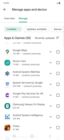 Press the required app.