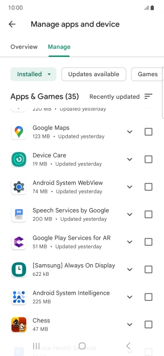 Press the required app.