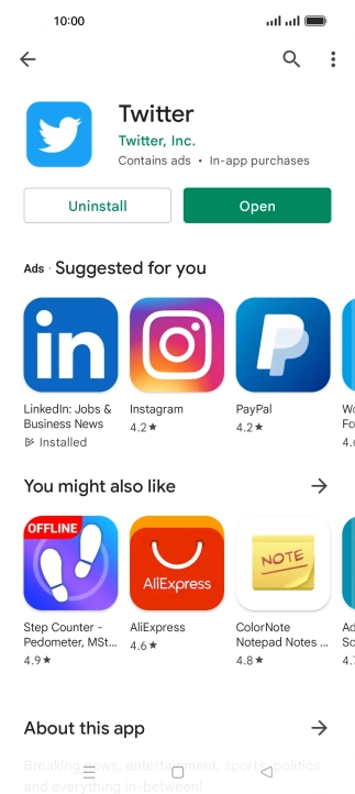 Press the Home key to return to the home screen.