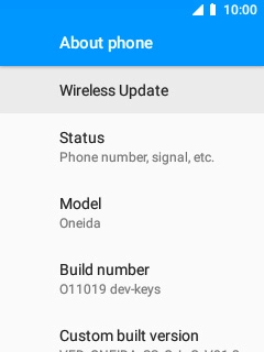 Select Wireless Update.