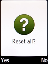 Press the Navigation key to confirm. Wait a moment while the factory default settings are restored. Follow the instructions on the screen to set up your phone and prepare it for use.