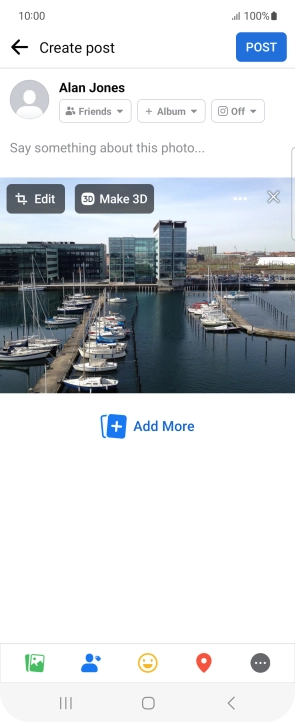 Press the text input field and key in the required text.