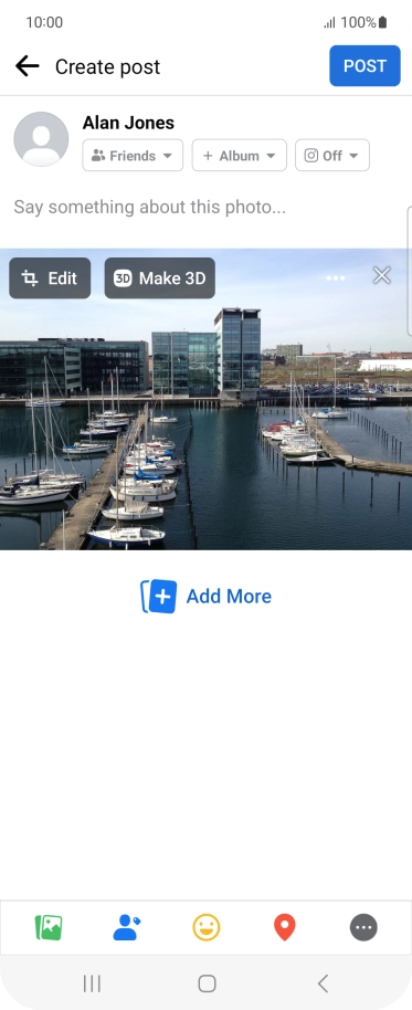 Press the text input field and key in the required text.