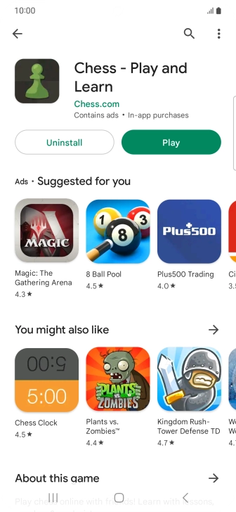 Press the Home key to return to the home screen.
