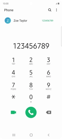Key in the required number and press the call icon.