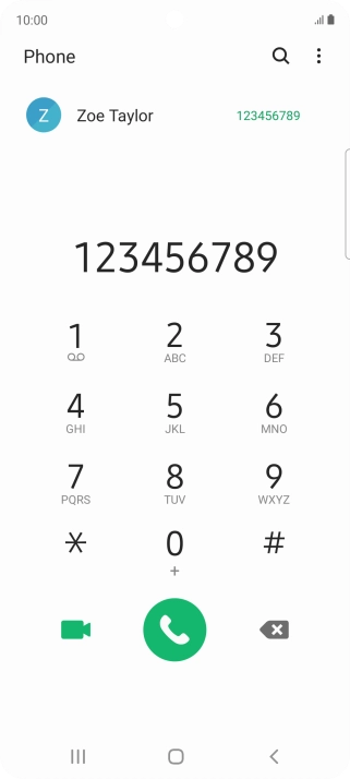 Key in the required number and press the call icon.