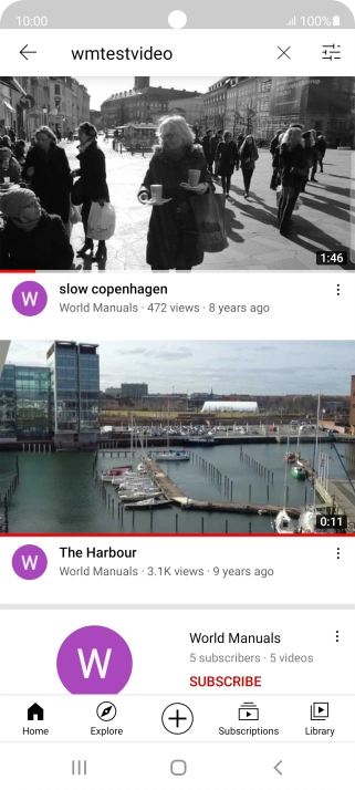 Press the required video clip.