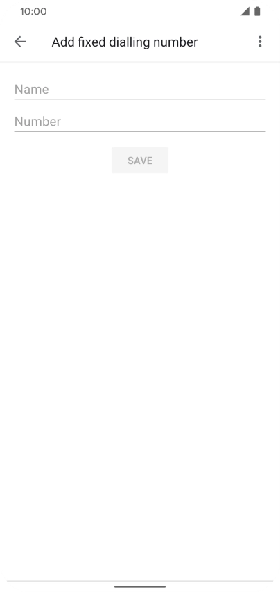 Press Name and key in the required name.