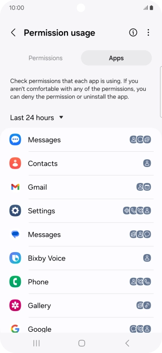 Press the drop down list.