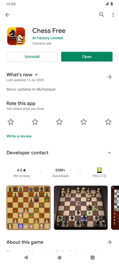 Press Uninstall.