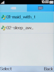Select the required message tones to hear them.