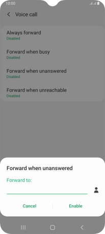 Key in +447836121121 and press Enable.