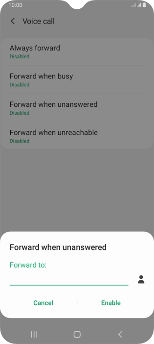 Key in +447836121121 and press Enable.