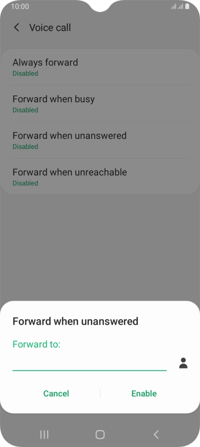 Key in +447836121121 and press Enable.