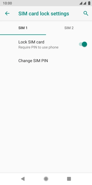 Press the required SIM.