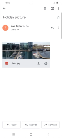 If an application is open on your phone, such as a Mail, you can also use the functions available here, e.g.: Reply to this email.