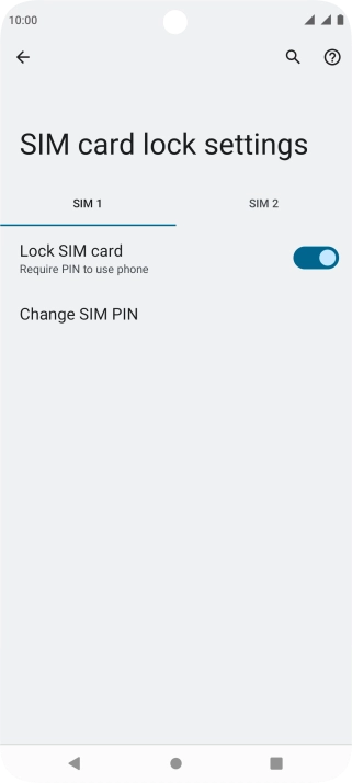 Press the required SIM.