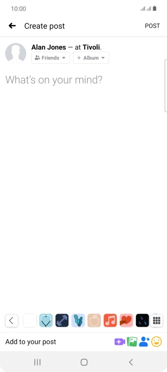 Press the text input field.